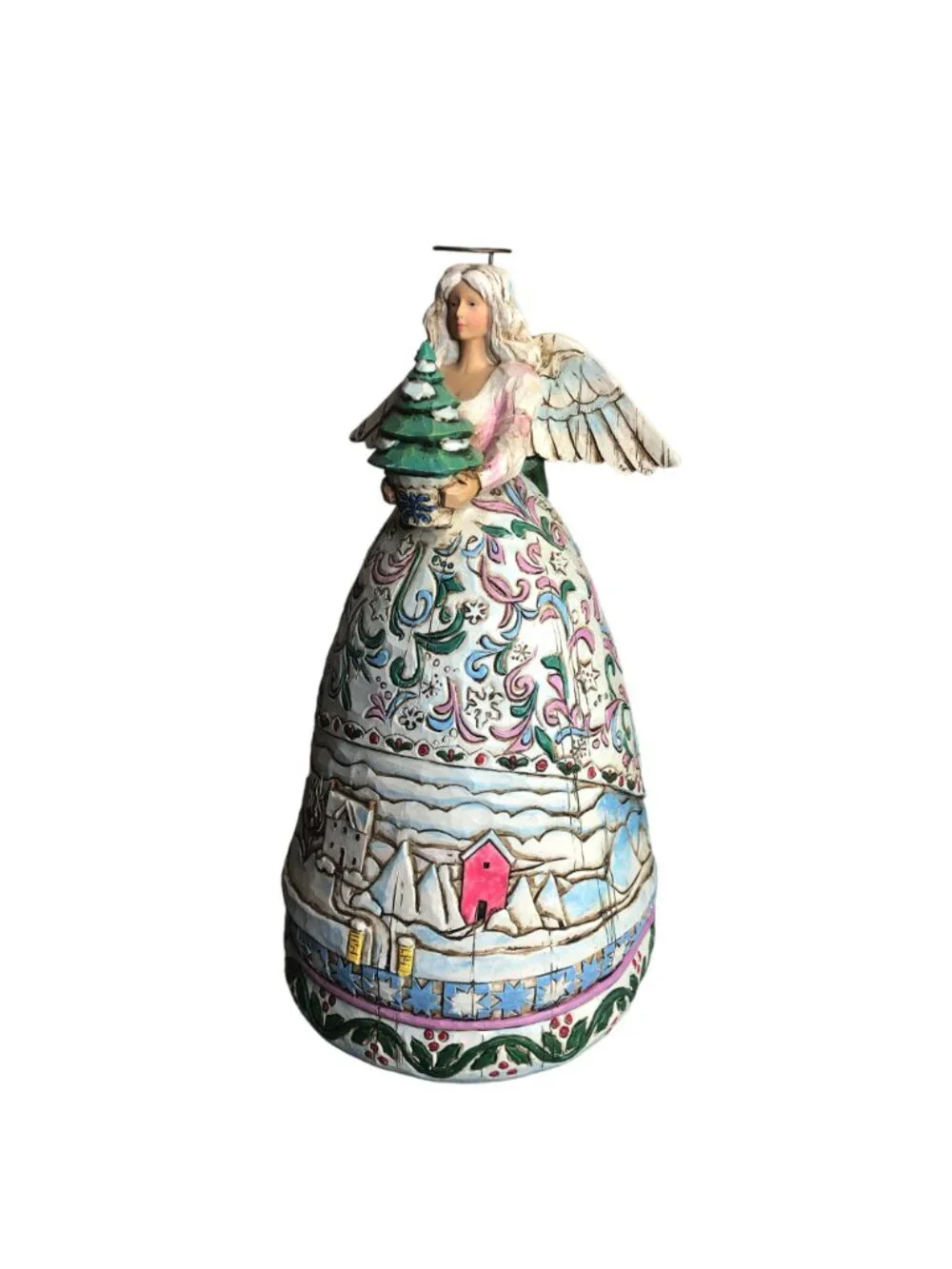 Jim Shore Angel Landscape Sleeps Heartwood Creek Christmas Folkart Farmhouse Dec
